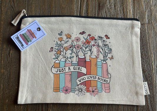 A5 COTTON BOOK BAG - JUST A GIRL