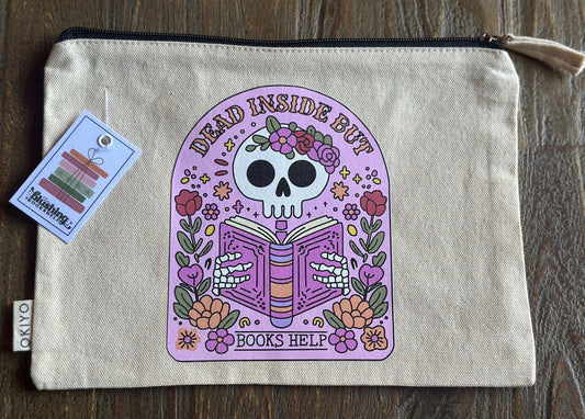 A5 COTTON BOOK BAG - DEAD INSIDE
