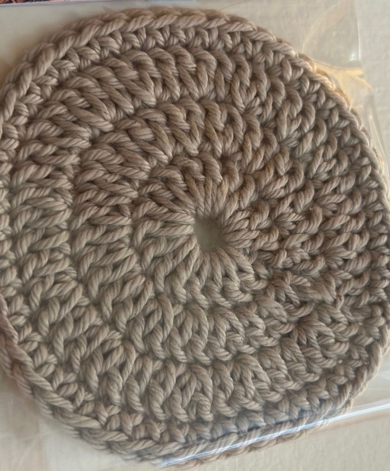 HAND-CROCHETED CAR CUPHOLDER COASTER