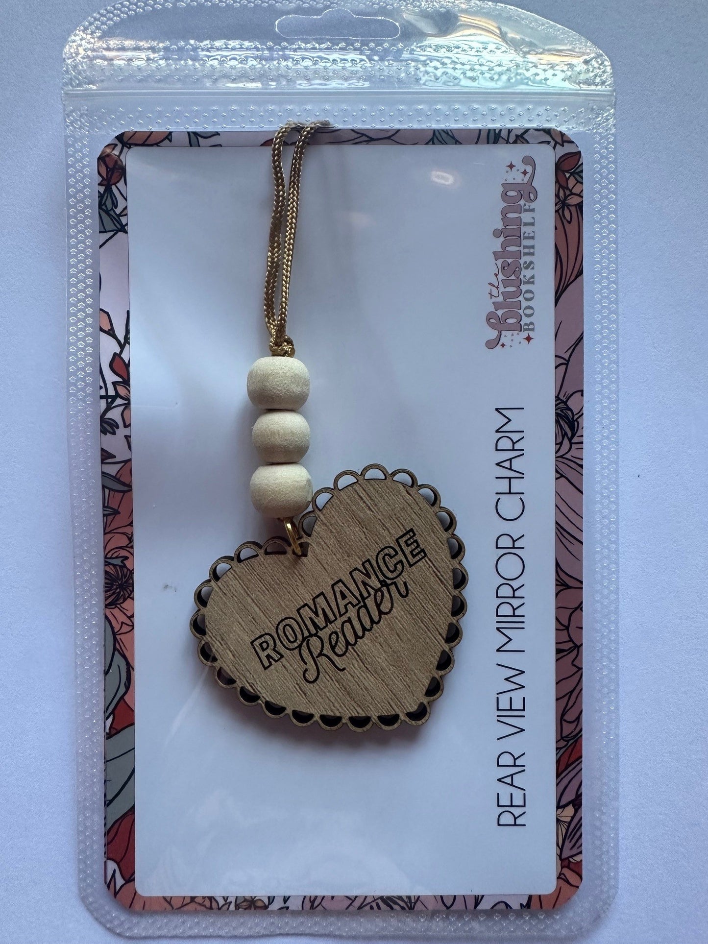REAR VIEW MIRROR HANING CHARM - ROMANCE READER