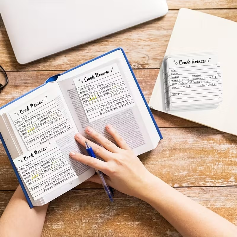 BOOK REVIEW STICKY NOTES PAD