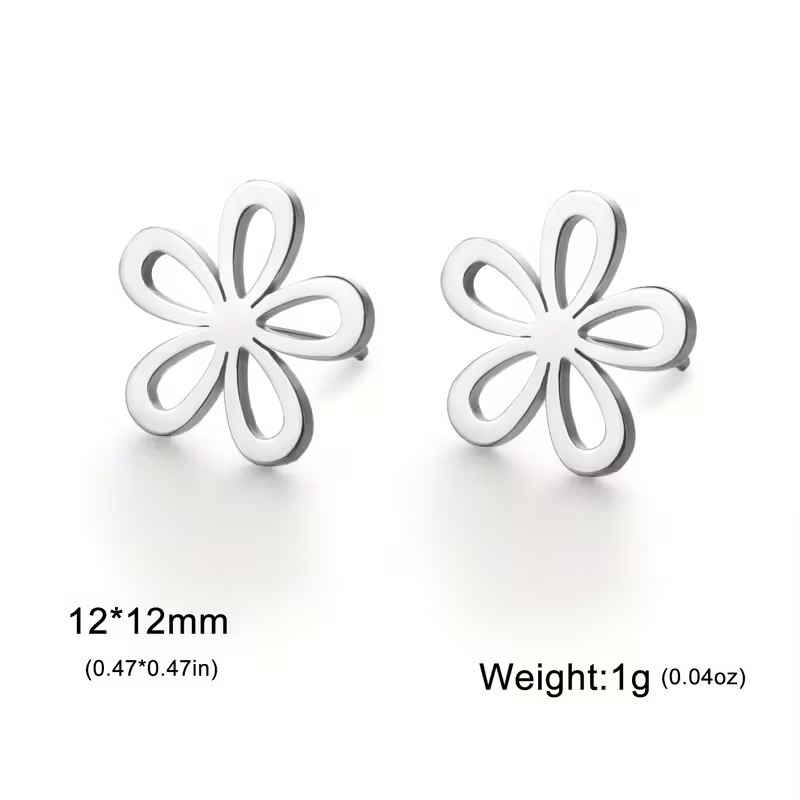FLORAL STUD EARINGS (STAINLESS STEEL)