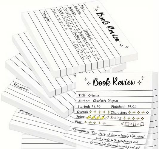 BOOK REVIEW STICKY NOTES PAD