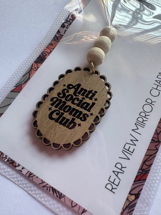 REAR VIEW MIRROR HANING CHARM - ANTI SOCIAL