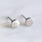 ROUND FLAT STUD EARINGS (STAINLESS STEEL)