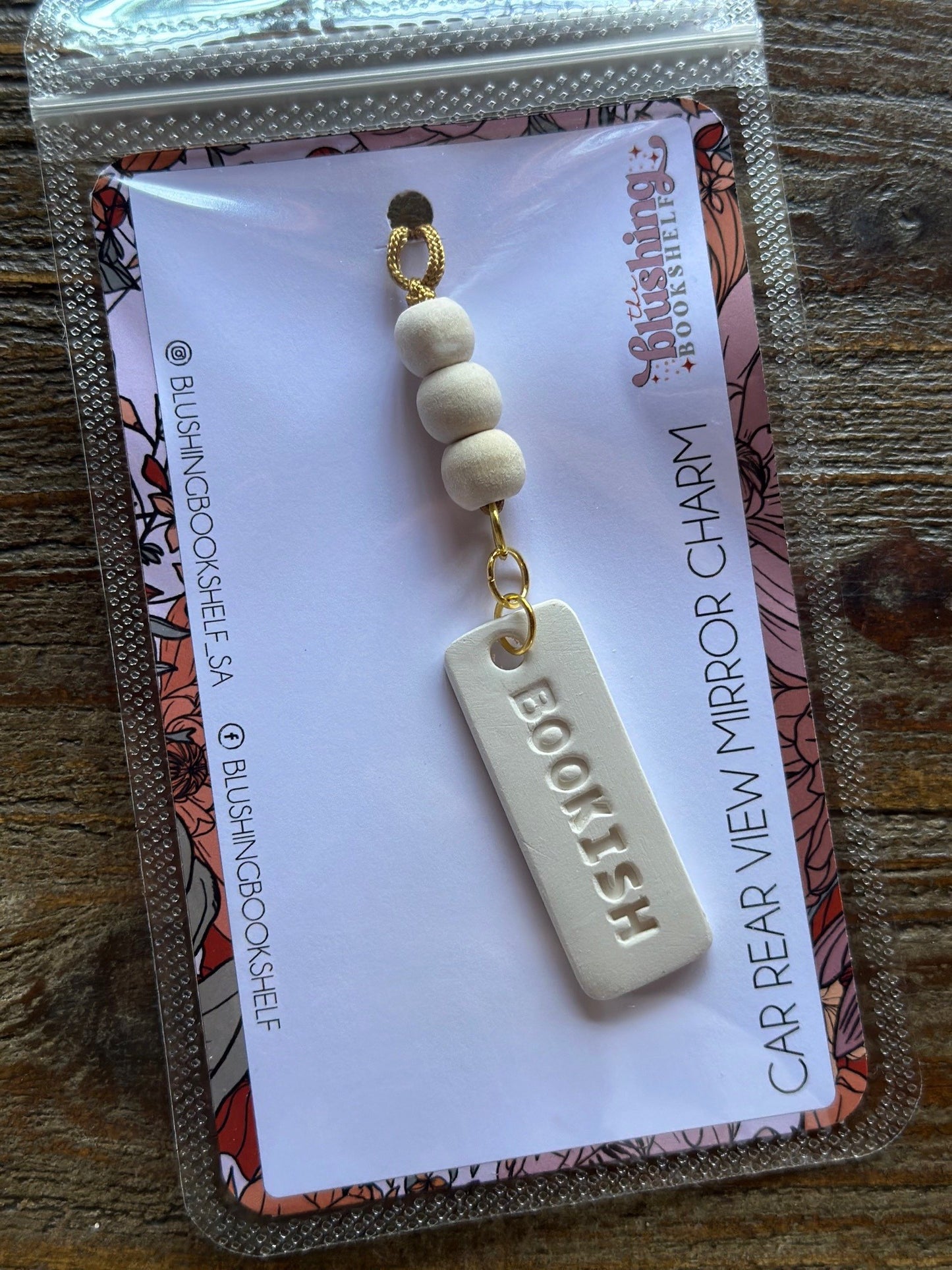 REAR VIEW MIRROR HANGING CHARM -BOOKISH