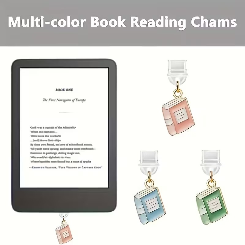 KINDLE CHARM DUST PLUG  - BOOK CHARM