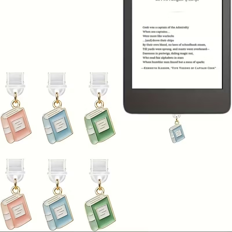 KINDLE CHARM DUST PLUG  - BOOK CHARM